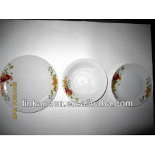 Haonai 12pcs populaires plaques de dîner en céramique exportées